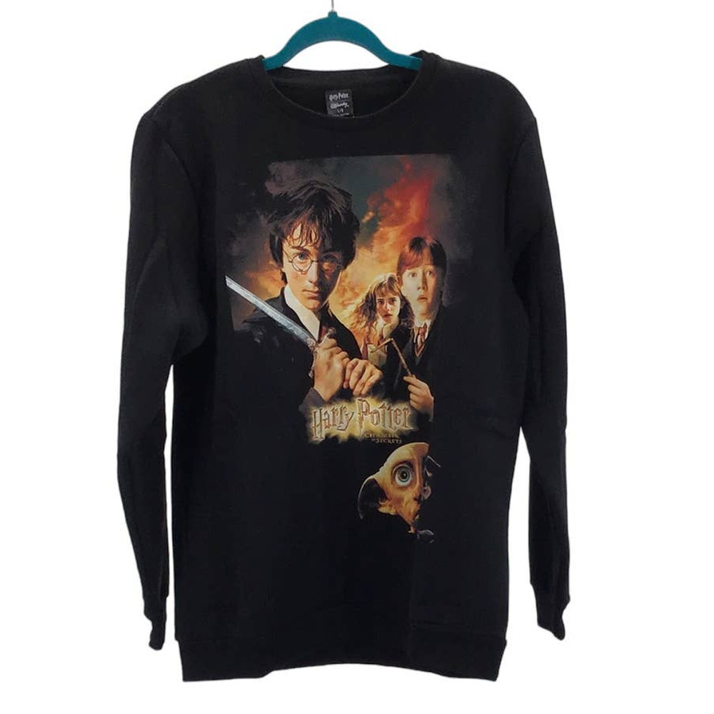 CAKEWORTHY Harry Potter M black cotton blend pullover unisex sweatshirt NWT B93